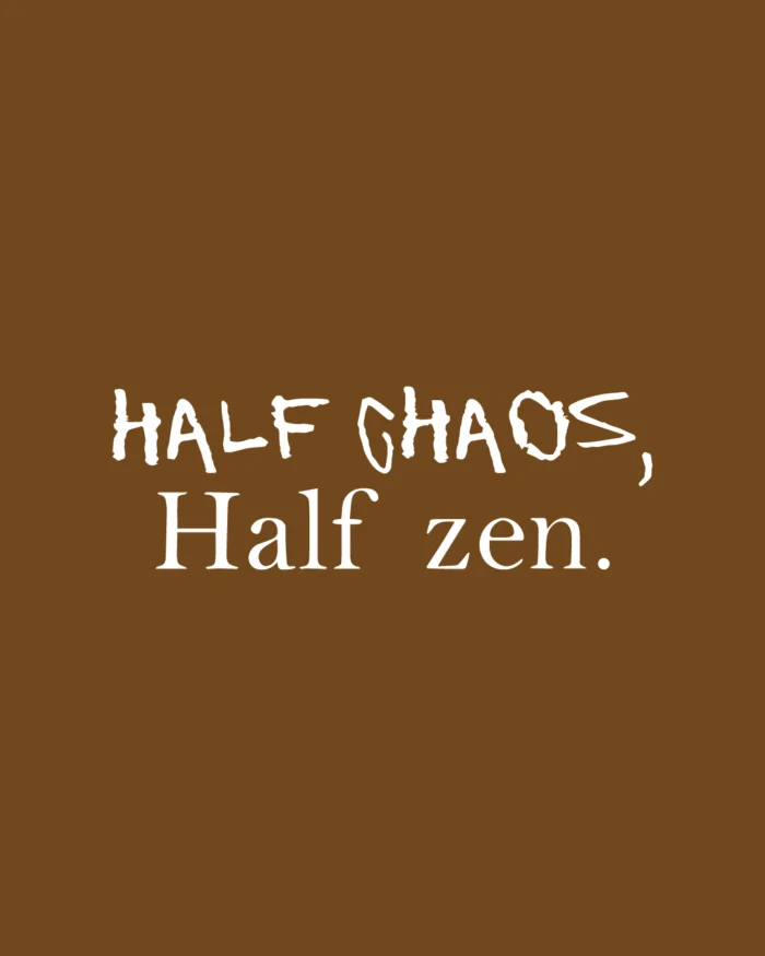 Camiseta "Half Chaos, Half Zen" - Imagem 5
